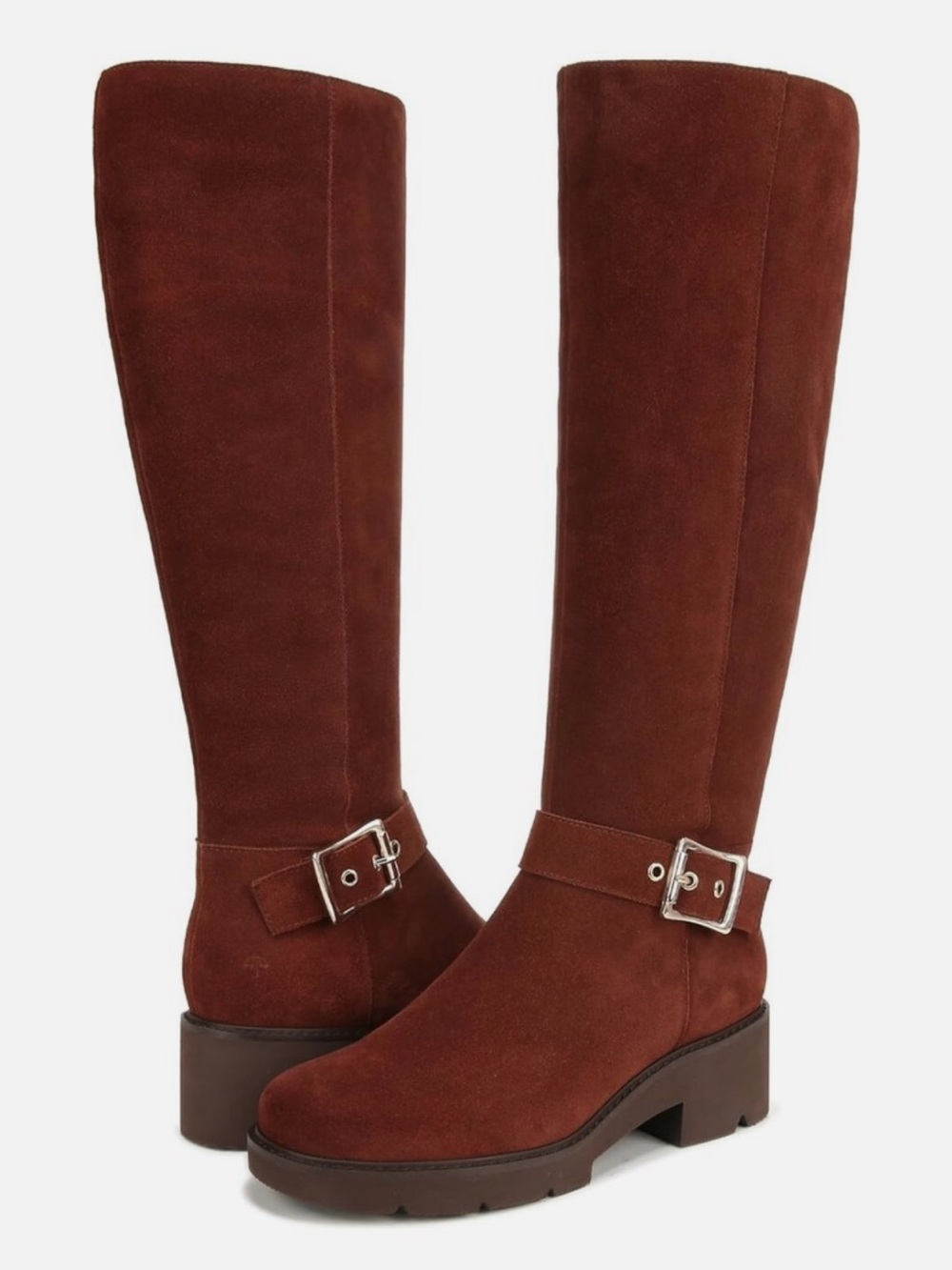 Natruralizer Darry Womens Knee High Boots Cappuccino Leather Size 8 wide NWT